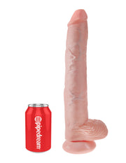 Pipedream - King Cock - Dildo met Balzak - 35,5 cm - Lichte Huidskleur-laced-up.nl