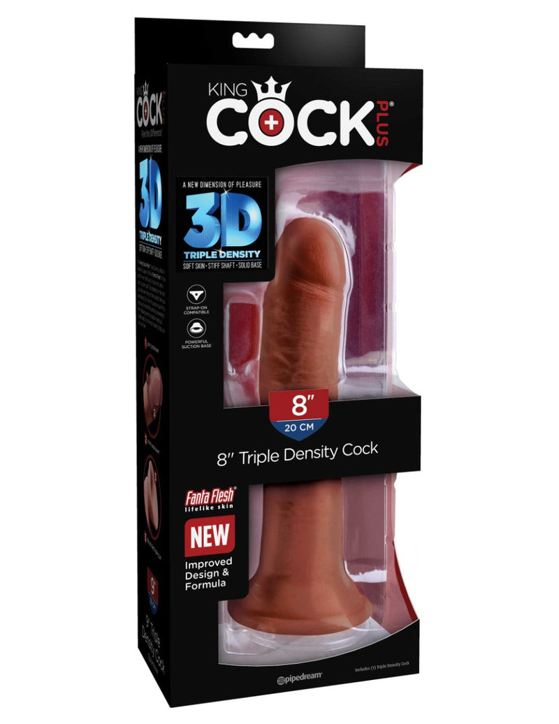 Pipedream - King Cock - Triple Density Consolador con Escroto - 16,5 cm - Ook voor strap-on