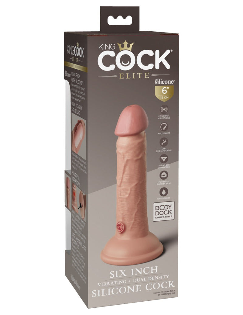Pipedream - King Cock - Dual Density Vibrerende Dildo - 15 cm-laced-up.nl