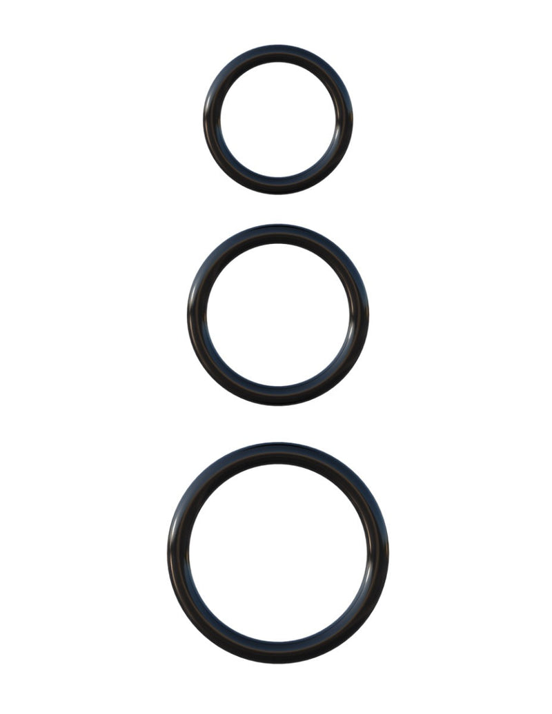 Pipedream - Fantasy C-Ringz - Siliconen 3-Ring Stamina Set- Zwart-laced-up.nl