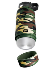 Pipedream - PDX Plus Fap Flask - Happy Camper Discreet Stroker - Frosted/Camouflage-laced-up.nl