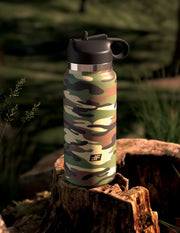 Pipedream - PDX Plus Fap Flask - Happy Camper Discreet Stroker - Frosted/Camouflage-laced-up.nl
