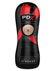 Pipedream - PDX Elite Vibrerende Anal Stroker - Lichte Huidskleur/Zwart-laced-up.nl