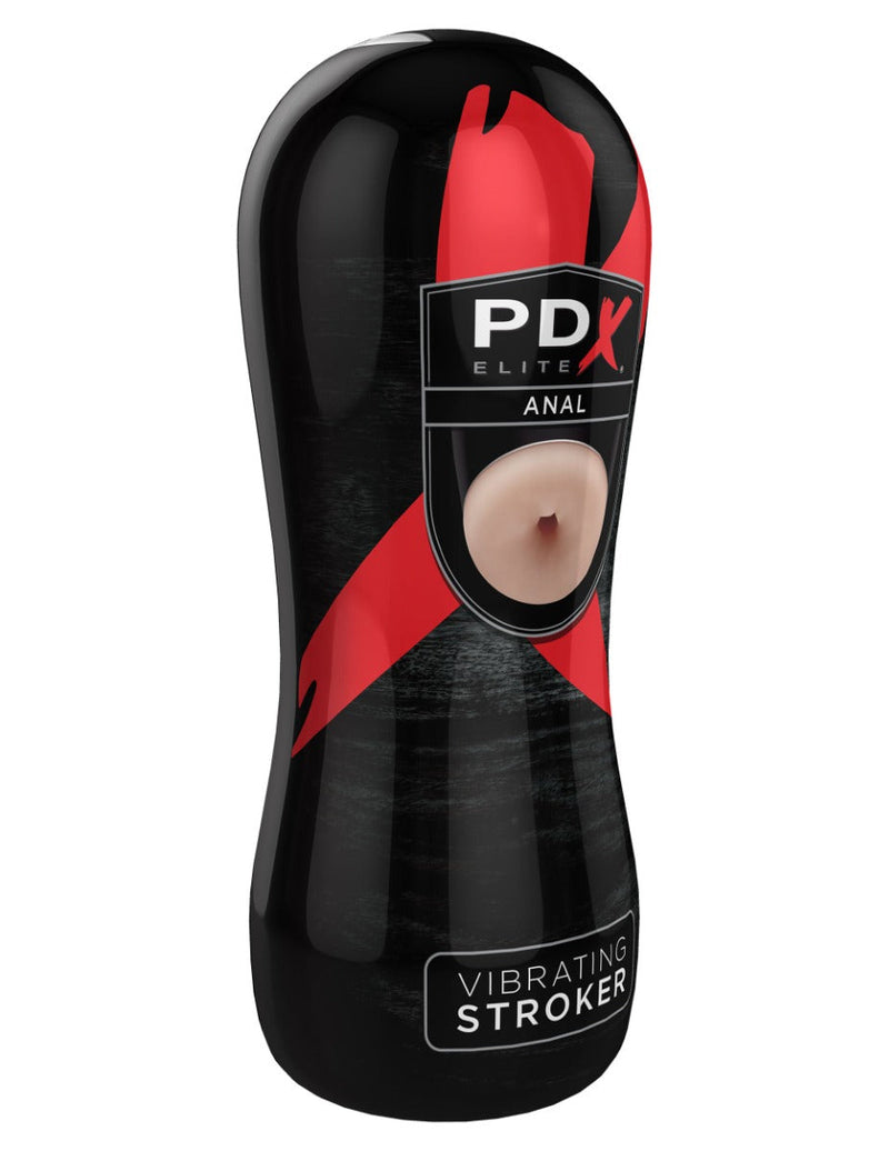 Pipedream - PDX Elite Vibrerende Anal Stroker - Lichte Huidskleur/Zwart-laced-up.nl