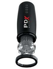 Pipedream - PDX Elite Motorbator 2 - Transparant/Zwart-laced-up.nl