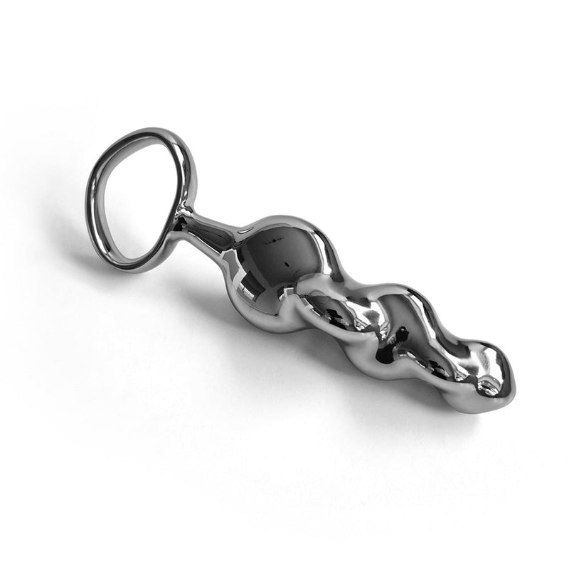 Black Label - Hunky Thruster - Dildo - Buttplug - Met Trekring - RVS-laced-up.nl