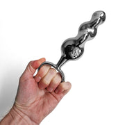 Black Label - Hunky Thruster - Dildo - Buttplug - Met Trekring - RVS-laced-up.nl