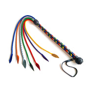 Black Label - Veelkleurige Gevlochten Lederen Flogger-laced-up.nl