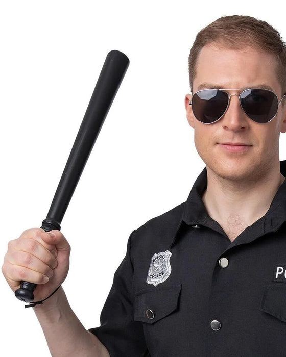 Black Label - Houten Politieknuppel - Wapenstok - Zwart-Erotiekvoordeel.nl