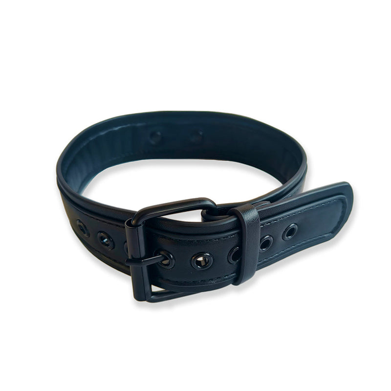 Brutus Vegan Puppy Collar - Zwart-laced-up.nl