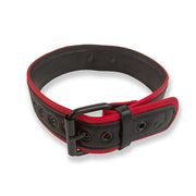 Brutus Vegan Puppy Collar - Zwart/Rood-laced-up.nl