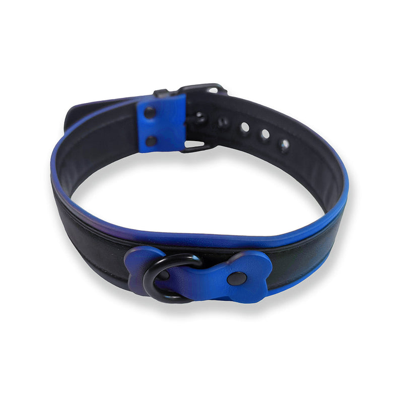 Brutus Vegan Puppy Collar - Zwart/Blauw-laced-up.nl