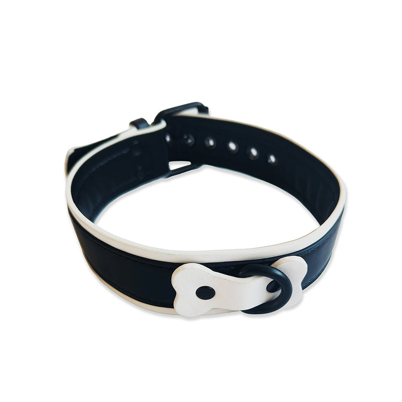 Brutus Vegan Puppy Collar - Zwart/Wit-laced-up.nl