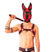 Brutus Vegan Korte Puppy Leash - Zwart/Rood-Erotiekvoordeel.nl