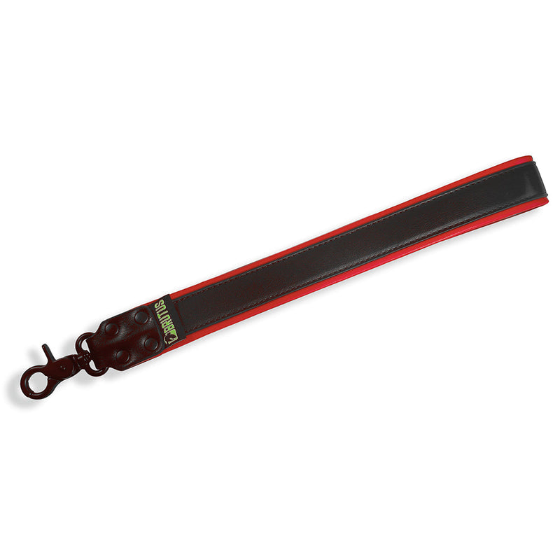 Brutus Vegan Korte Puppy Leash - Zwart/Rood-laced-up.nl