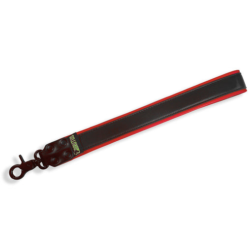 Brutus Vegan Korte Puppy Leash - Zwart/Rood-Erotiekvoordeel.nl