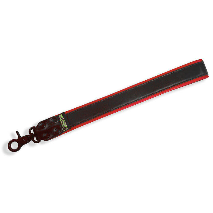 Brutus Vegan Korte Puppy Leash - Zwart/Rood-Erotiekvoordeel.nl