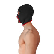 Brutus - Neoprene Face Fucker Hood - Met Oogopeningen - Zwart/Rood-laced-up.nl