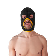 Brutus - Neoprene Face Fucker Hood - Met Oogopeningen - Zwart/Geel-laced-up.nl
