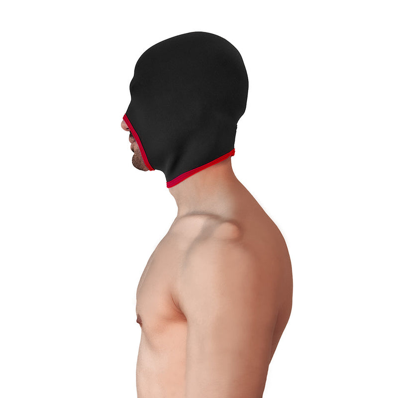 Brutus - Neoprene Blind Face Fucker Hood - Zonder Oogopeningen - Zwart/Rood-laced-up.nl