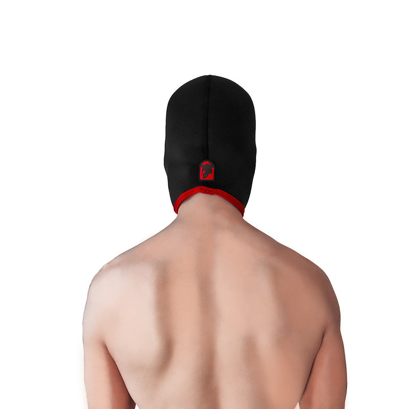 Brutus - Neoprene Blind Face Fucker Hood - Zonder Oogopeningen - Zwart/Rood-laced-up.nl