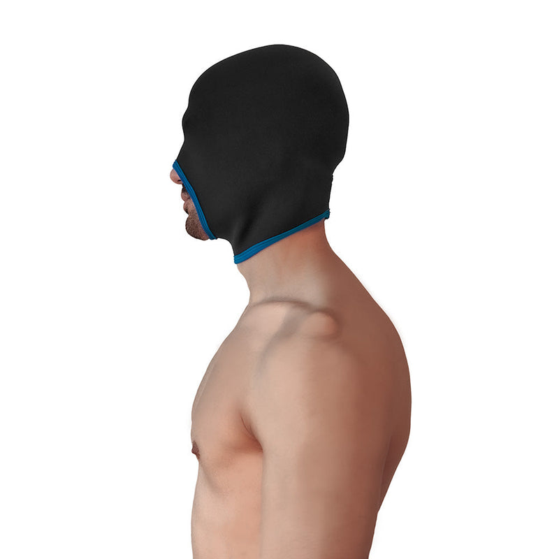 Brutus - Neoprene Blind Face Fucker Hood - Zonder Oogopeningen - Zwart/Blauw-laced-up.nl