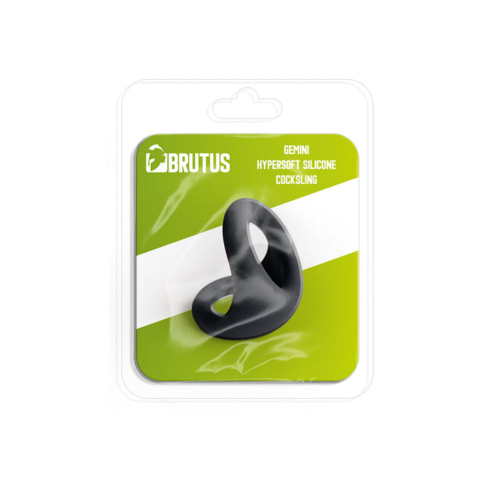 Brutus - Gemini - Ultrazachte Dubbele Cockring - Zwart-Erotiekvoordeel.nl