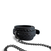 SODORRA Vegan + Neo Collar met Leash - Kunstleer - Zwart-laced-up.nl