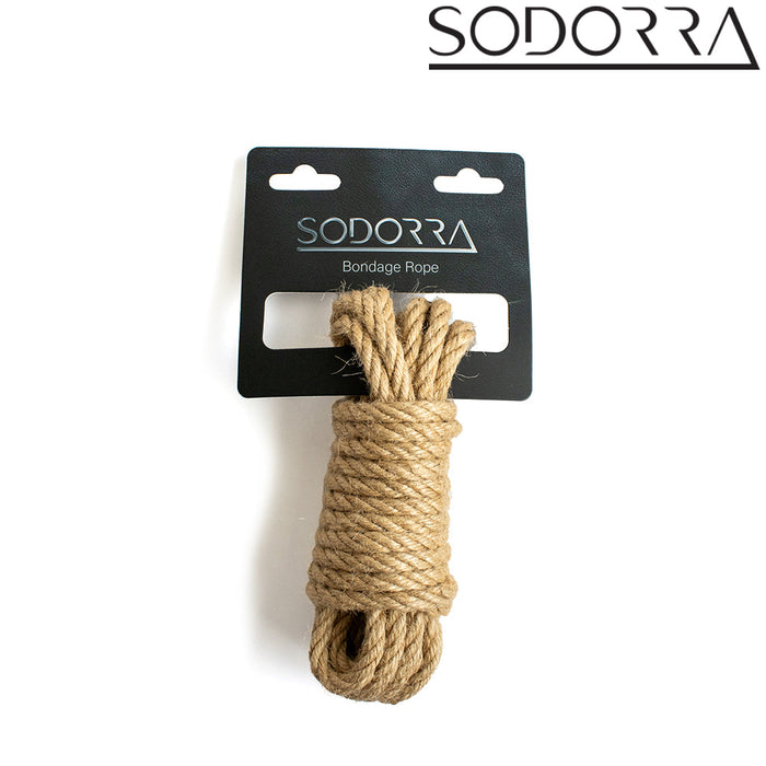 SODORRA - Hemp Shibari Bondagetouw - Naturel - 5 meter-Erotiekvoordeel.nl