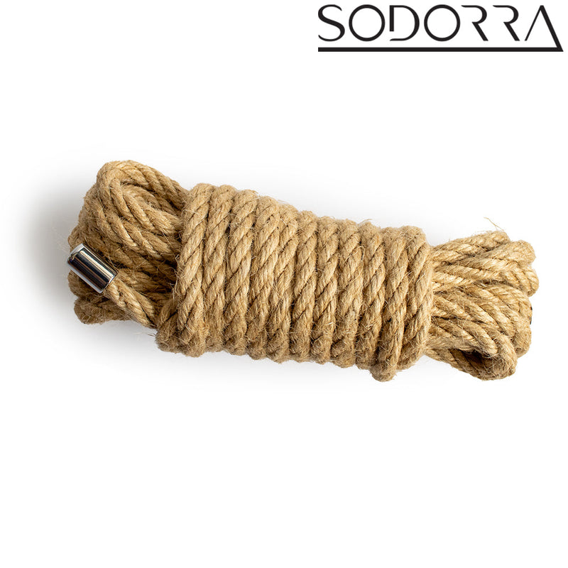 SODORRA - Hemp Shibari Bondagetouw - Naturel - 5 meter-laced-up.nl