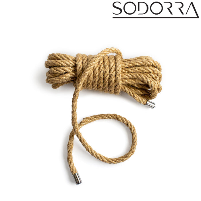 SODORRA - Hemp Shibari Bondagetouw - Naturel - 5 meter-Erotiekvoordeel.nl