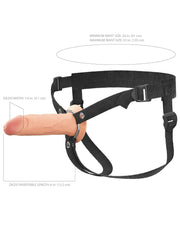 Pipedream - Fantasy X-Tensions - Strap-on met Holle Dildo - 15 cm - Lichte Huidskleur-laced-up.nl