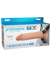 Pipedream - Fantasy X-Tensions - Strap-on met Holle Dildo - 18 cm - Lichte Huidskleur-laced-up.nl