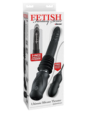 Pipedream - Fetish Fantasy - Ultimate Silicone Thruster - Stotende Vibrator met Handvat - Zwart-laced-up.nl