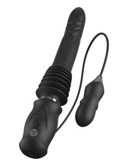 Pipedream - Fetish Fantasy - Ultimate Silicone Thruster - Stotende Vibrator met Handvat - Zwart-laced-up.nl