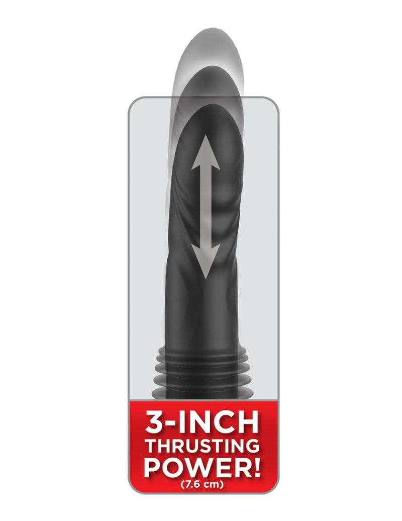 Pipedream - Fetish Fantasy - Ultimate Silicone Thruster - Stotende Vibrator met Handvat - Zwart-laced-up.nl