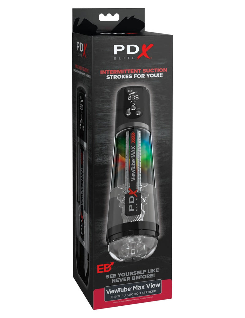 Pipedream - PDX Elite ViewTube MAX View - Transparant/Zwart-laced-up.nl