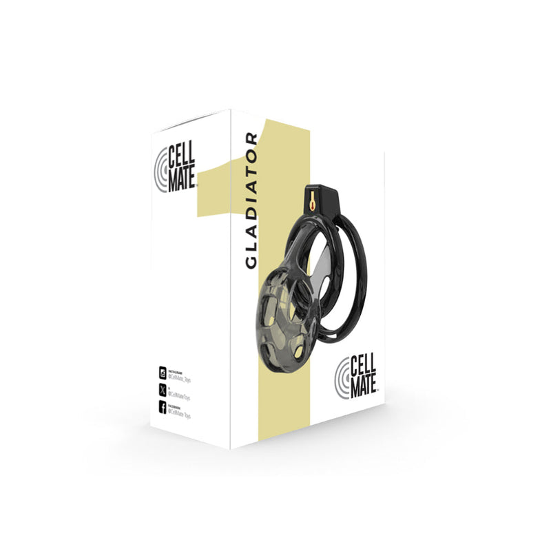 Cellmate - Gladiator - Flexibele Kuisheidskooi - Peniskooi - Met Verwijderbare Kathether Plug - Maat 1-laced-up.nl