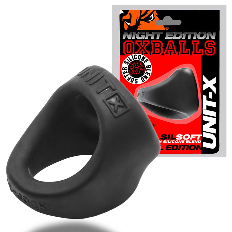 Oxballs - Unit-X Cocksling - Night Edition - Siliconen/TPR - Zwart-laced-up.nl