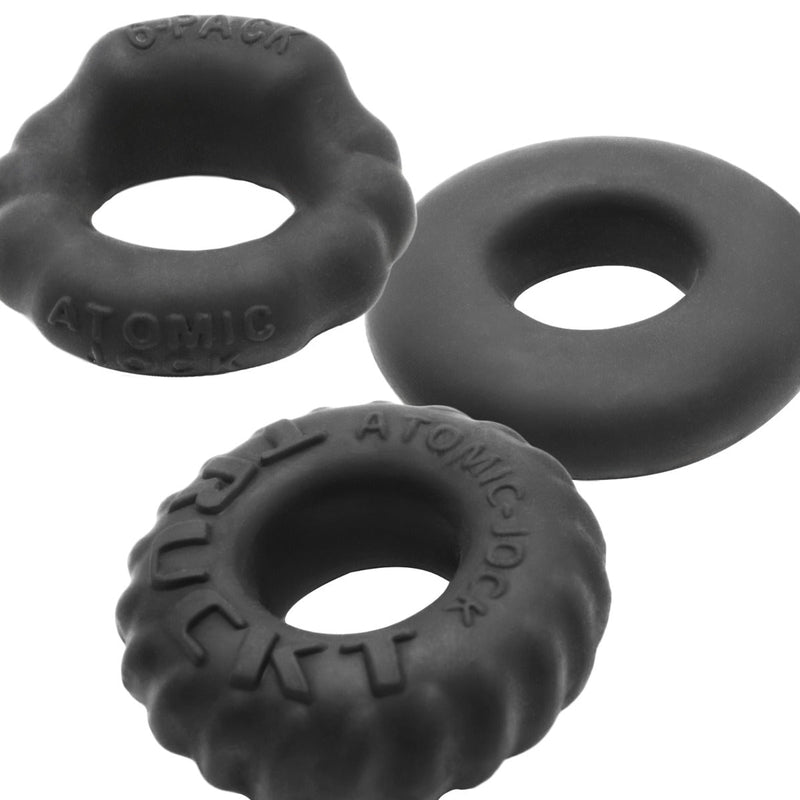Oxballs - Bonemaker Cockring Set - Night Edition - Zwart-laced-up.nl