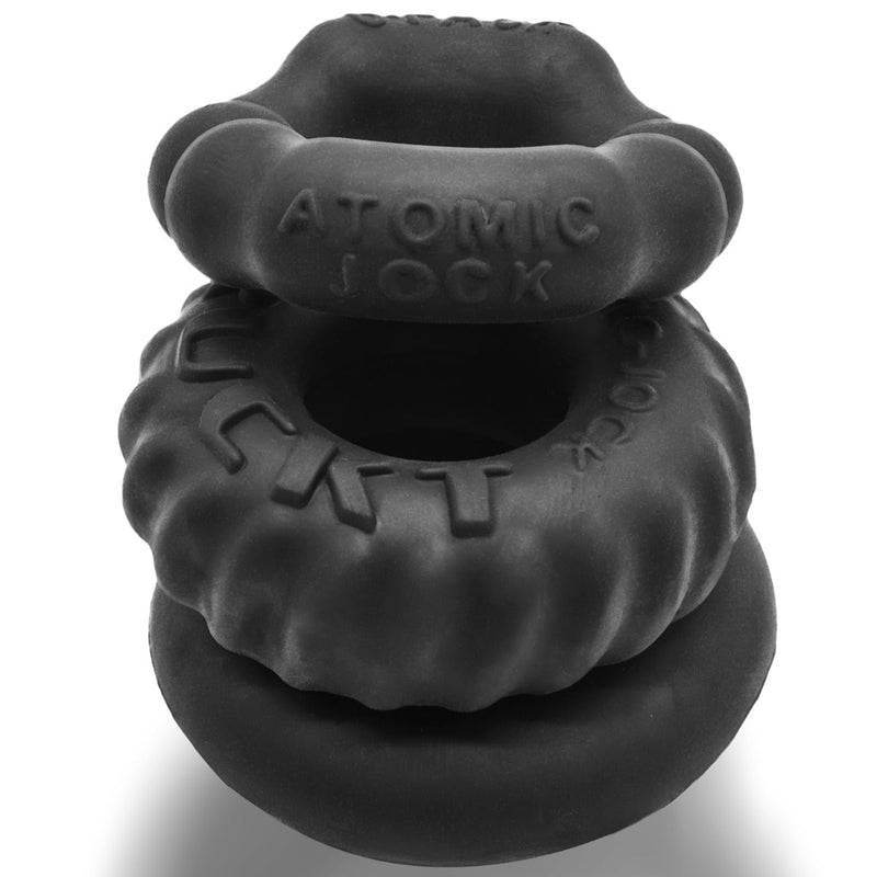 Oxballs - Bonemaker Cockring Set - Night Edition - Zwart-laced-up.nl