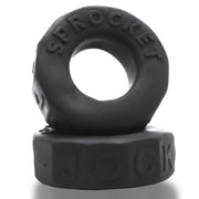 Oxballs - Sprocket Cockring - Night Edition - Siliconen/TPR - Zwart-laced-up.nl
