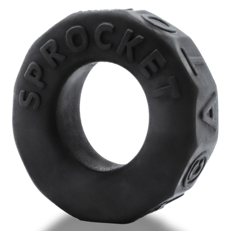 Oxballs - Sprocket Cockring - Night Edition - Siliconen/TPR - Zwart-laced-up.nl