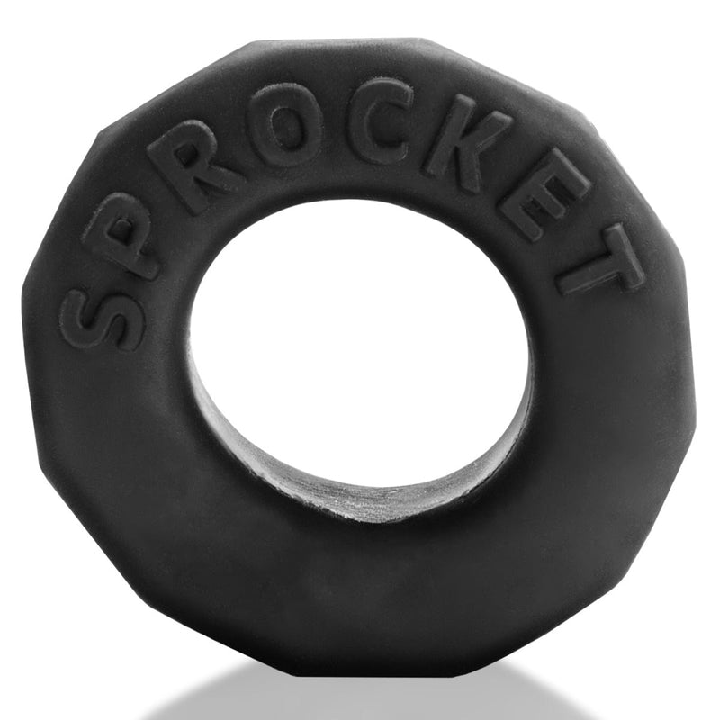 Oxballs - Sprocket Cockring - Night Edition - Siliconen/TPR - Zwart-laced-up.nl