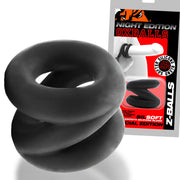 Oxballs - Z-Balls Ballstretcher - Night Edition - Siliconen/TPR - Zwart-laced-up.nl