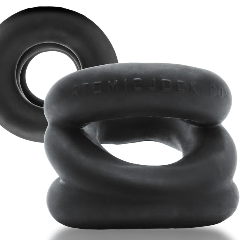Oxballs - Z-Balls Ballstretcher - Night Edition - Siliconen/TPR - Zwart-laced-up.nl