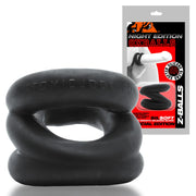 Oxballs - Z-Balls Ballstretcher - Night Edition - Siliconen/TPR - Zwart-laced-up.nl