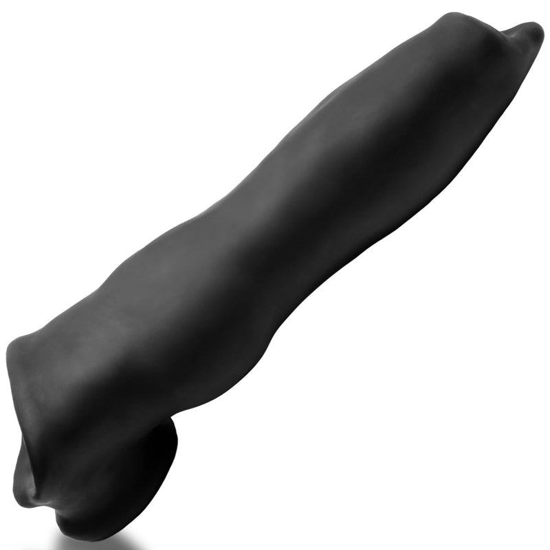 Oxballs - Fido - Puppy Play Penis Sleeve - Night Edition - Siliconen/TPR- Zwart-laced-up.nl