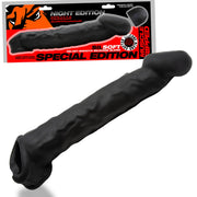 Oxballs - Muscle Ripped - Penis Sleeve - Night Edition - Siliconen/TPR - Zwart-laced-up.nl