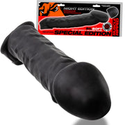 Oxballs - Muscle Ripped - Penis Sleeve - Night Edition - Siliconen/TPR - Zwart-laced-up.nl
